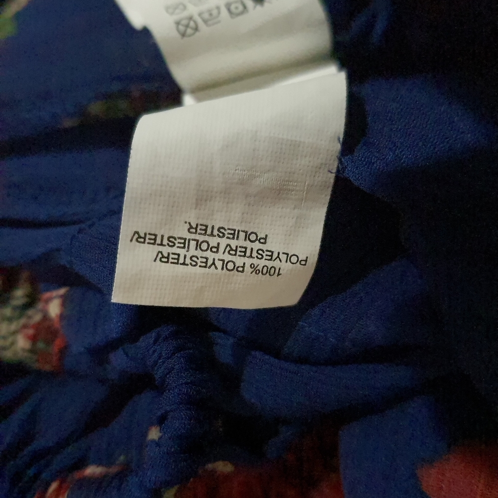 New Lucky Brand Sheer Floral Blouse Small - Picture 5 of 5